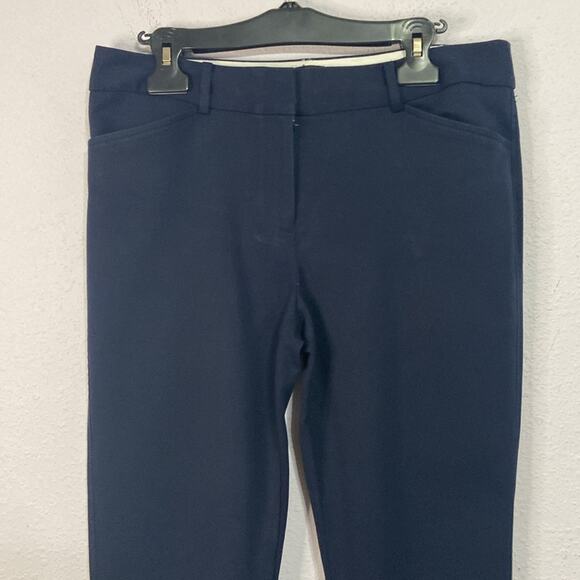 Talbots Women Navy Hampshire Style Mid Rise Pants Size 8 - Picture 2 of 6